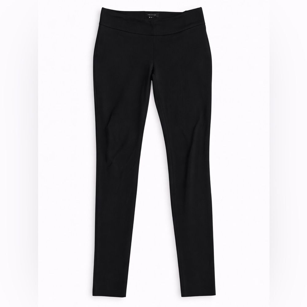 Ann Taylor Black Pull On Skinny Pants Size 0 Stretch Career Trousers